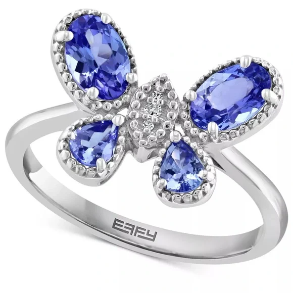 SOLD EFFY® Tanzanite Butterfly Ring (1-1/6 ct. t.w.) Sterling Silver $600 - Picture 1 of 9